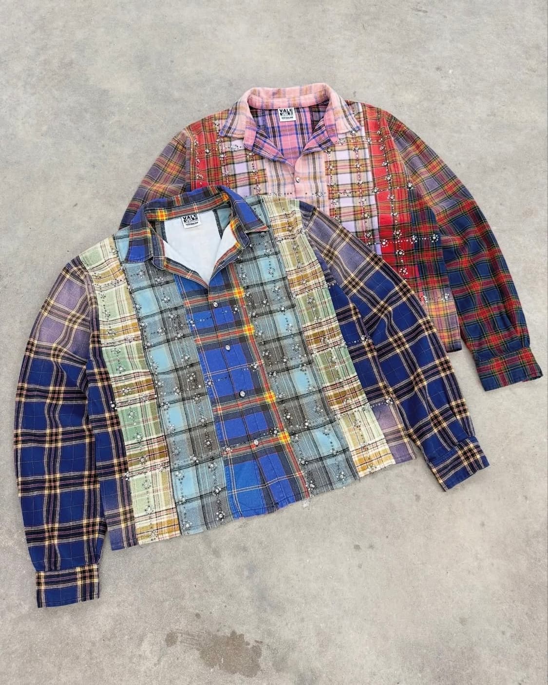 Vale 플란넬 셔츠 블루 상품이미지1