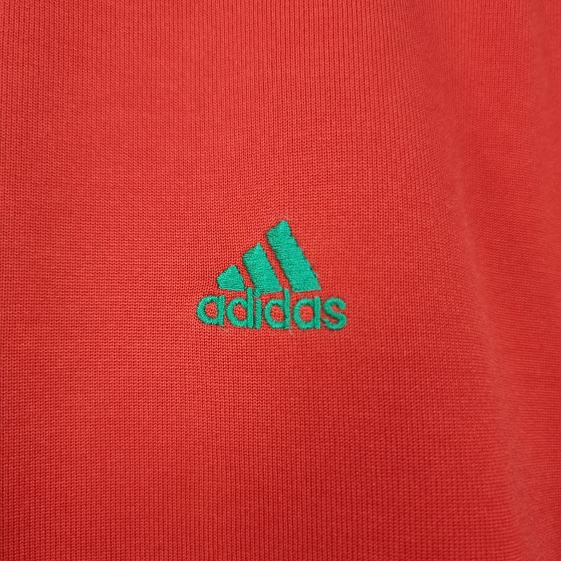 [아디다스] 00s 빈티지 로고 프린팅 삼선 반팔티 레드 M20218 상품이미지7