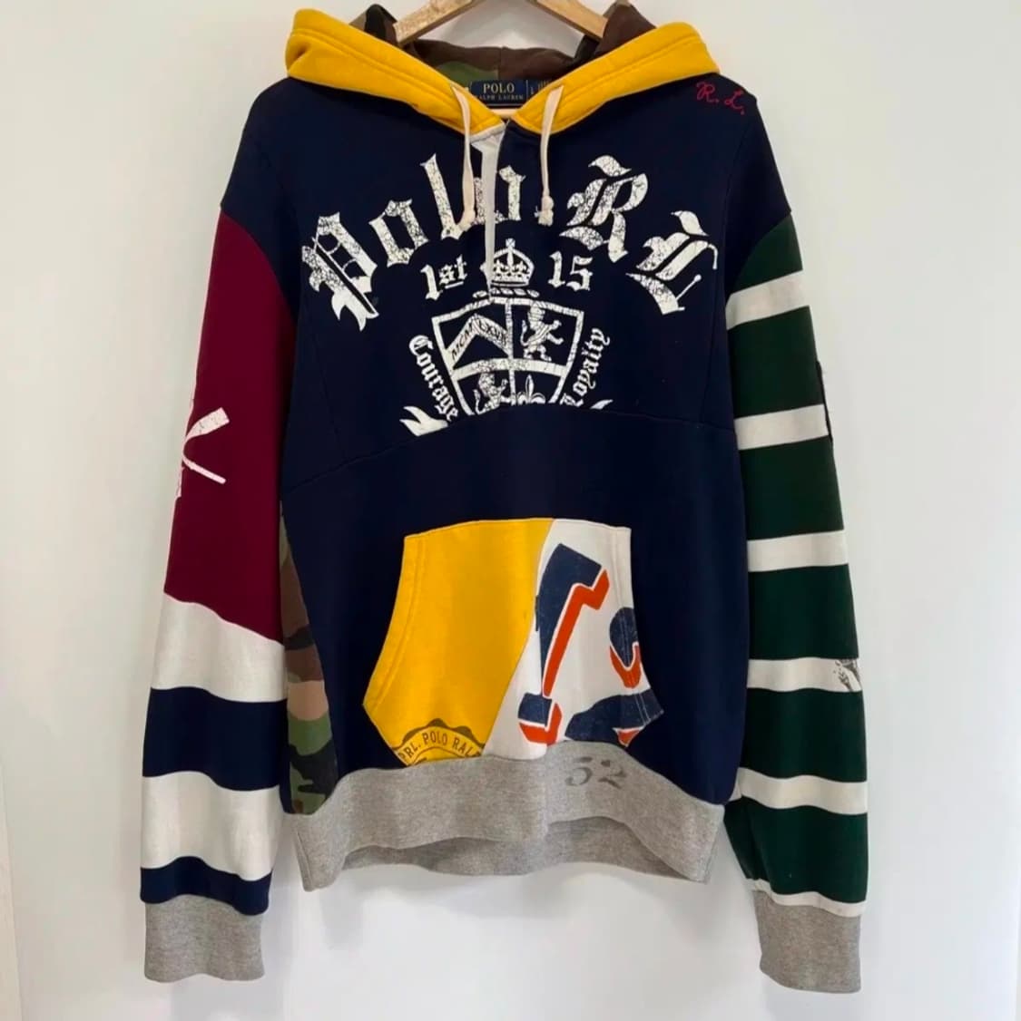 [L] 폴로 랄프로렌 로잉클럽 패치워크 후드티 상품이미지1