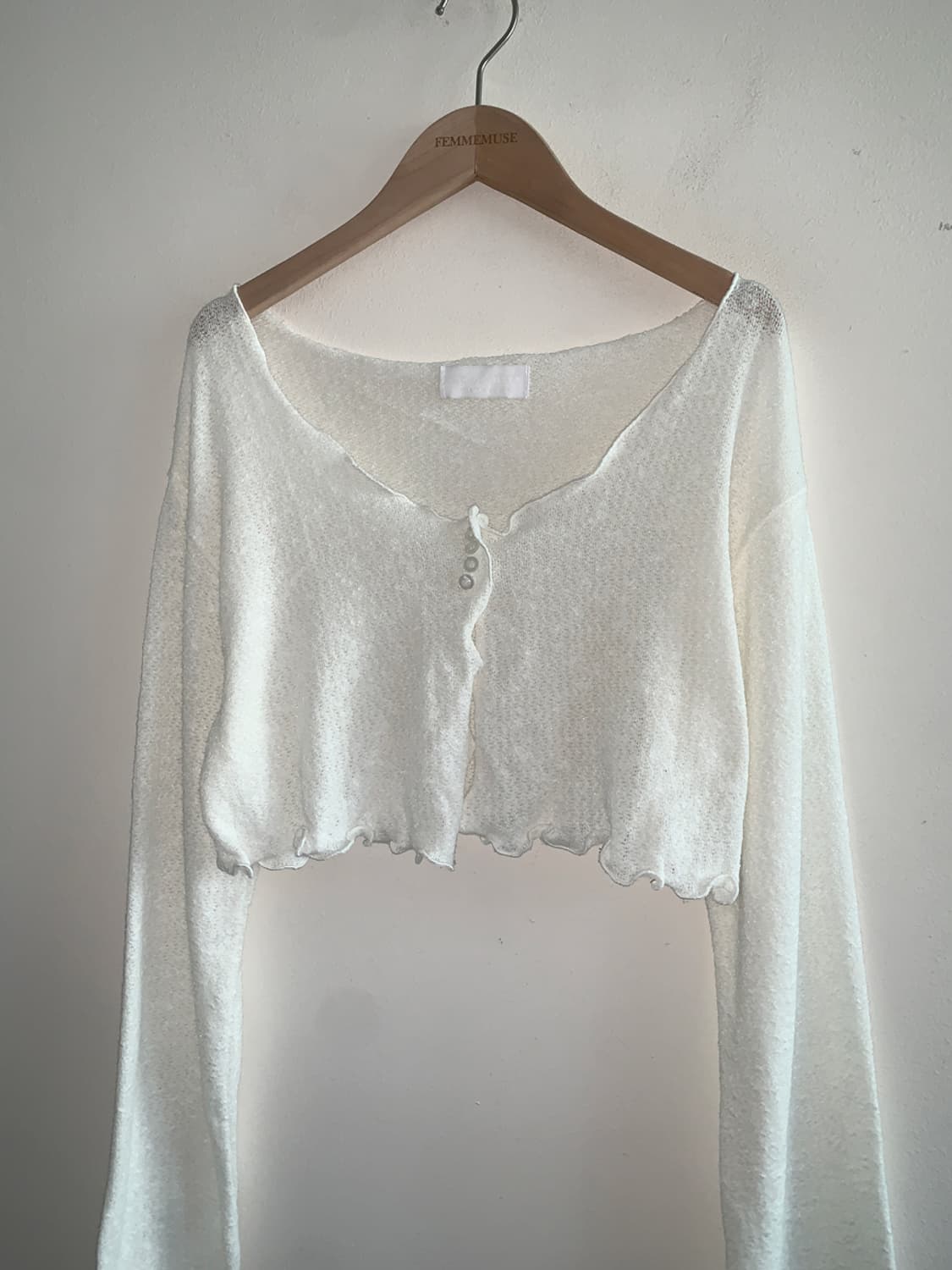 Cong button frill cardigan 상품이미지2
