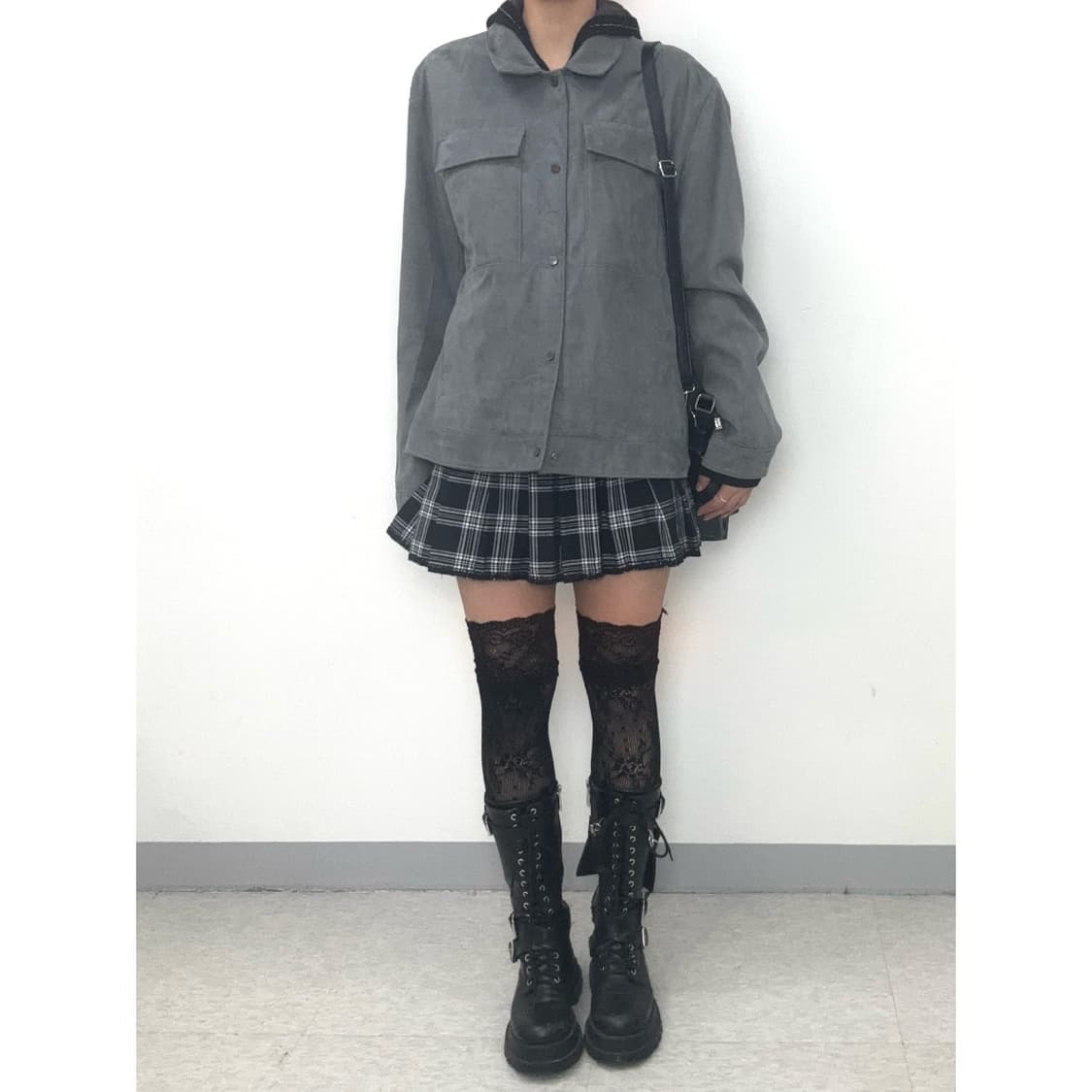 빈티지 그레이 스웨이드 자켓 상품이미지2