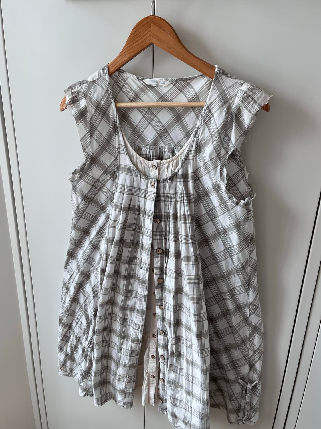 Eternal Flow 체크 레이어드 바선생 원피스 상품이미지7