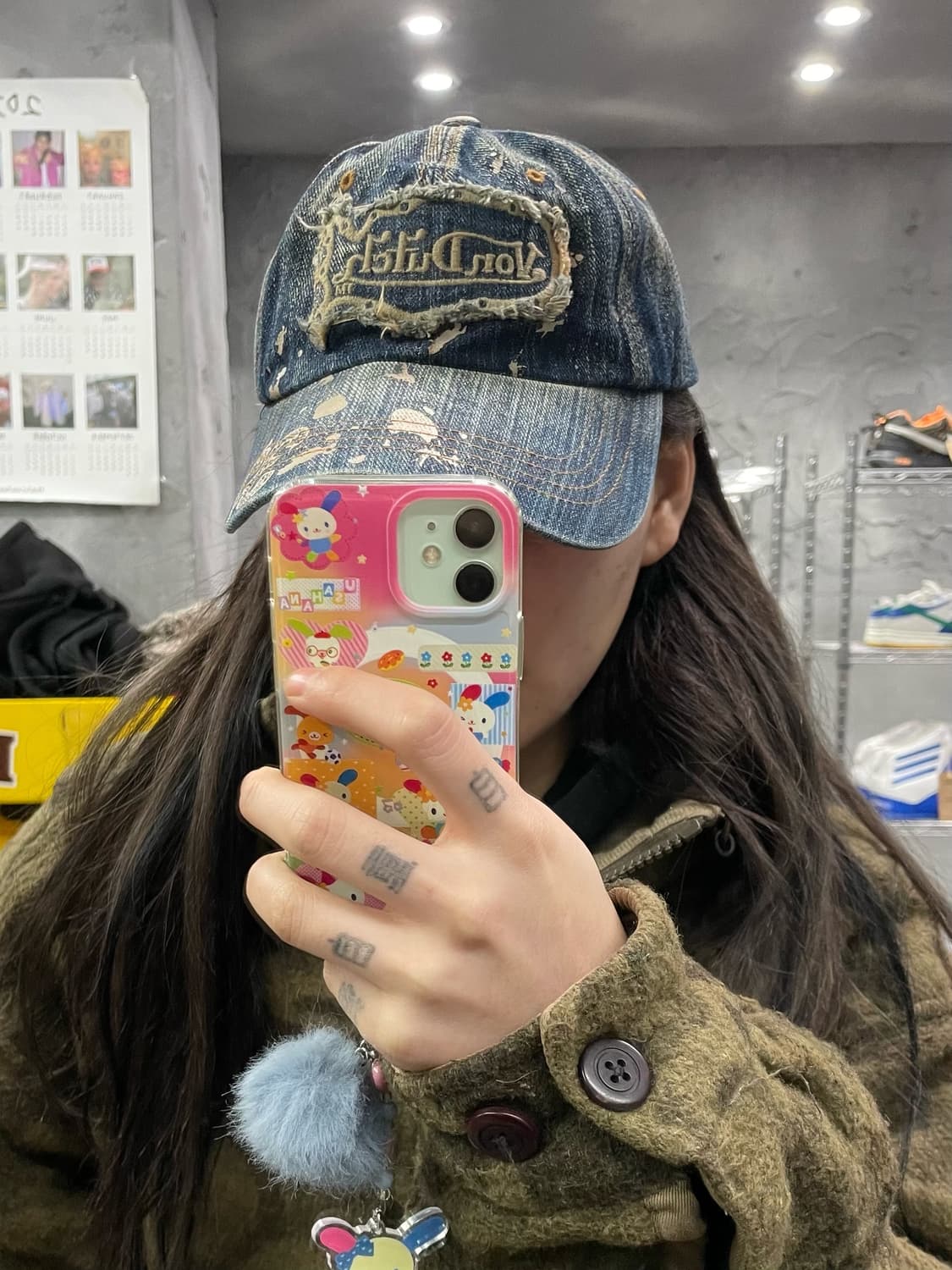 본더치 y2k 그런지 데님 캡 상품이미지8