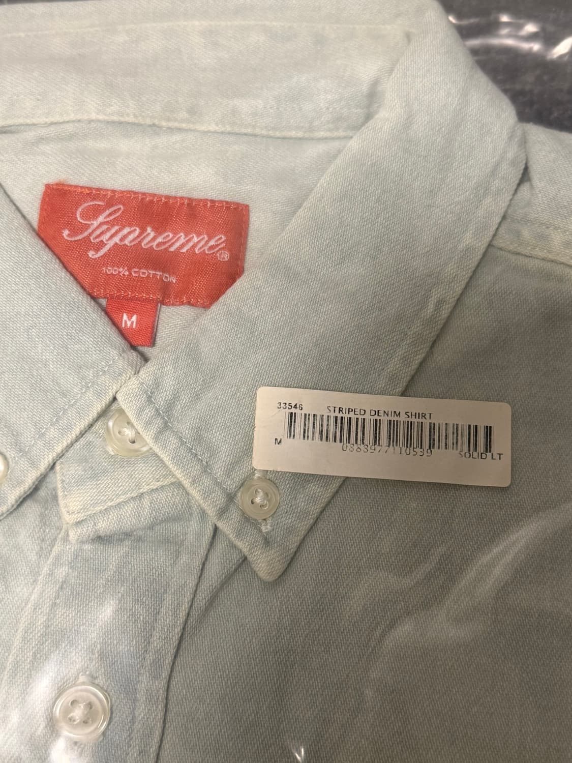 [M] 슈프림 스트라이프드 데님 셔츠 상품이미지3