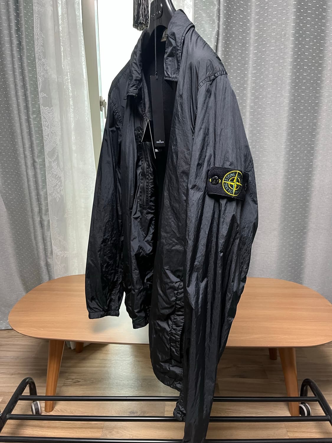 스톤 아일랜드 크링클랩스 오버셔츠 블랙 xl 상품이미지2