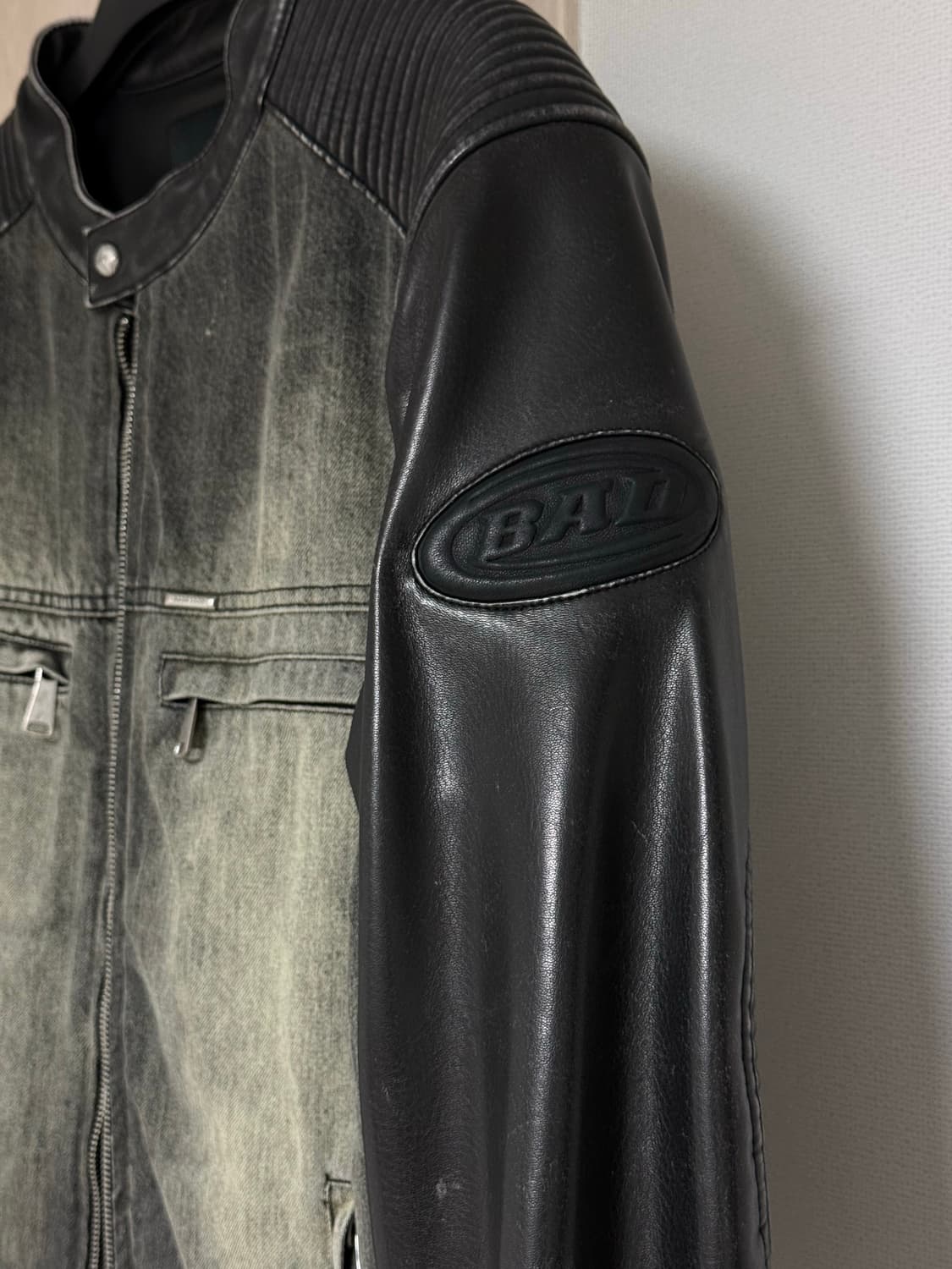 베드블러드 스카드 레이서 자켓 L 워시드블랙 상품이미지2