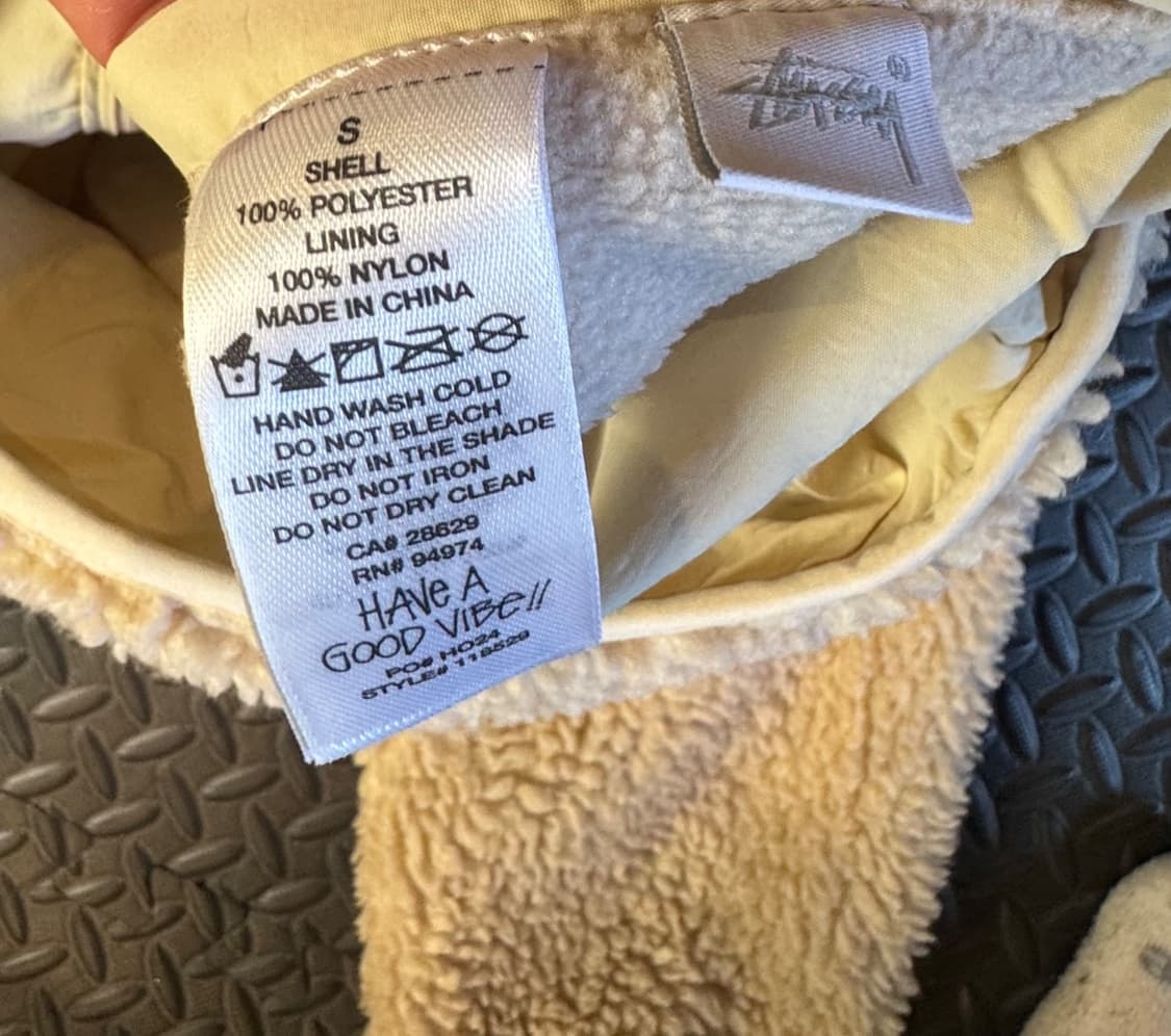 스투시의 쉐르파 리버서블 자켓 내추럴 상품이미지5