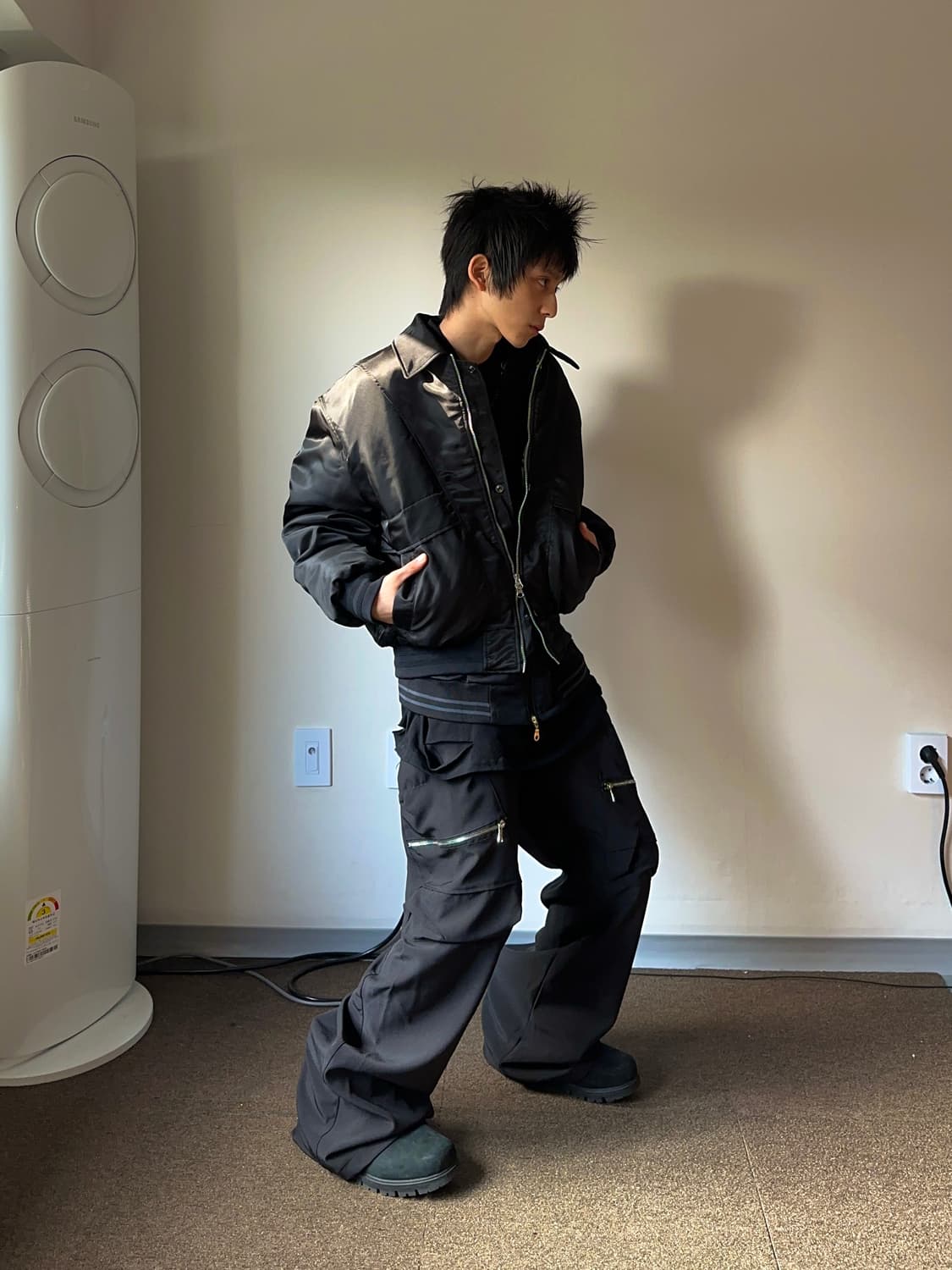 Taly 디테일 볼류밍 봄버 상품이미지4