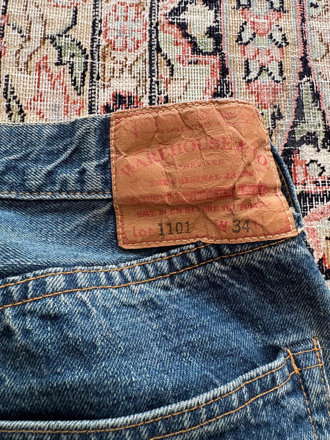 웨어하우스 used wash medium indigo 상품이미지9