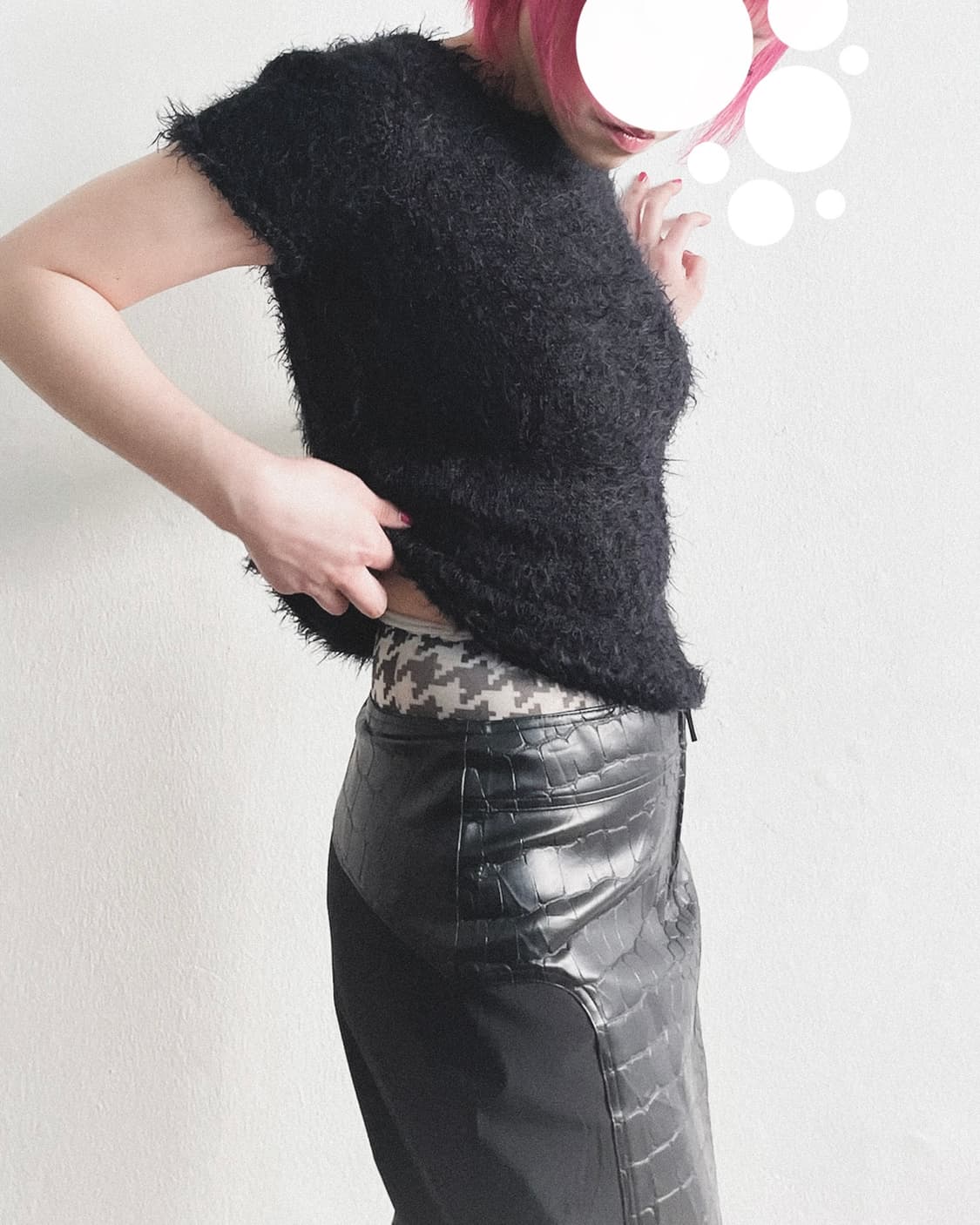 fendissime by fendi faux fur half tee 상품이미지3