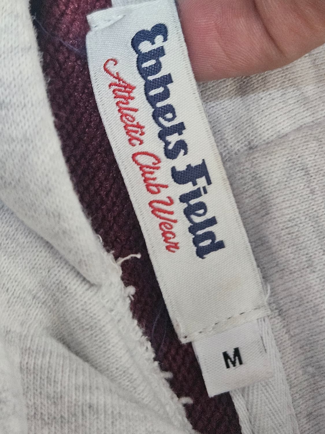 이벳필드 베이직 로고 후드티 버건디 M 상품이미지5