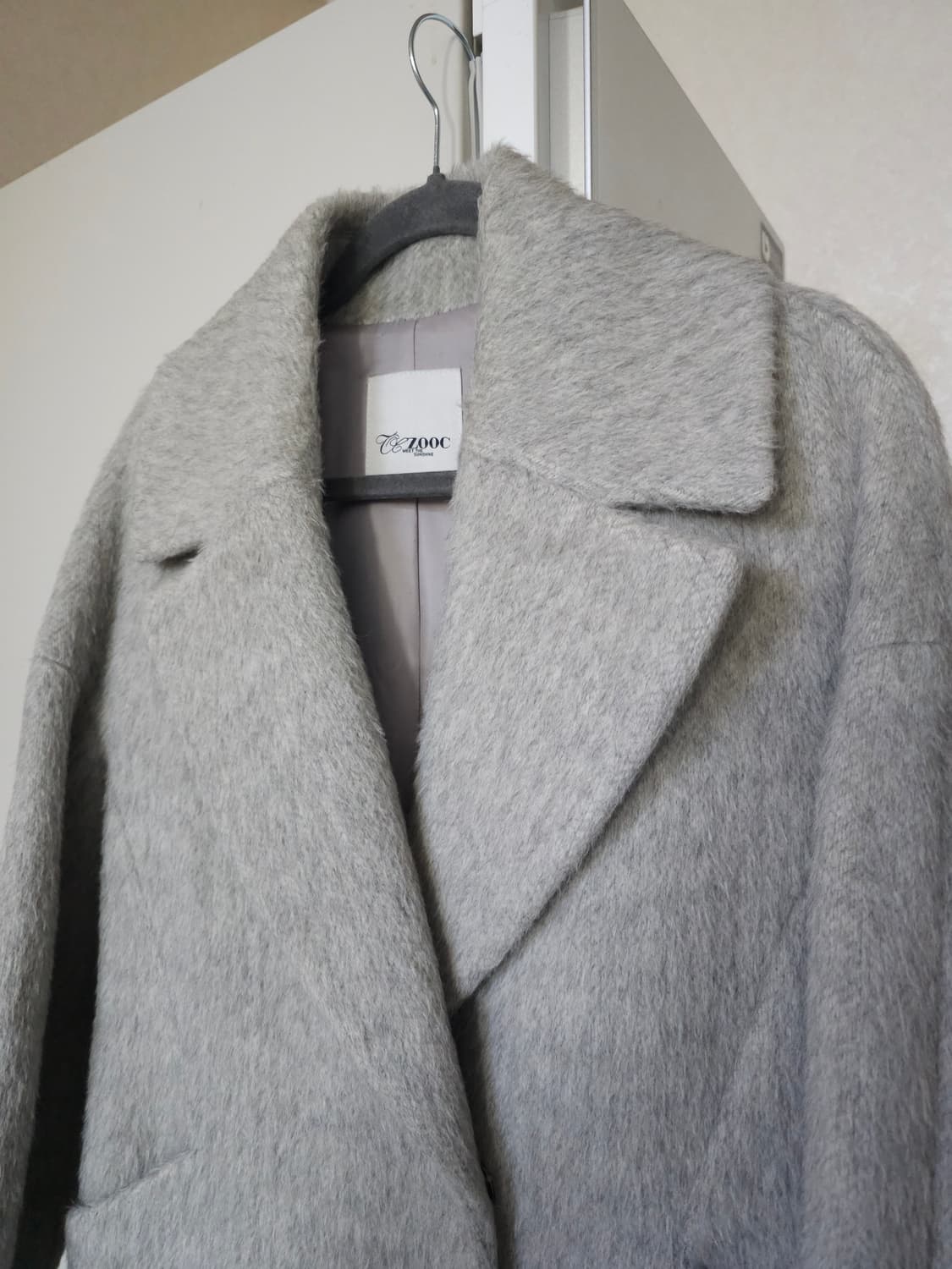 주크 알파카 울100% 하프코트 상품이미지2