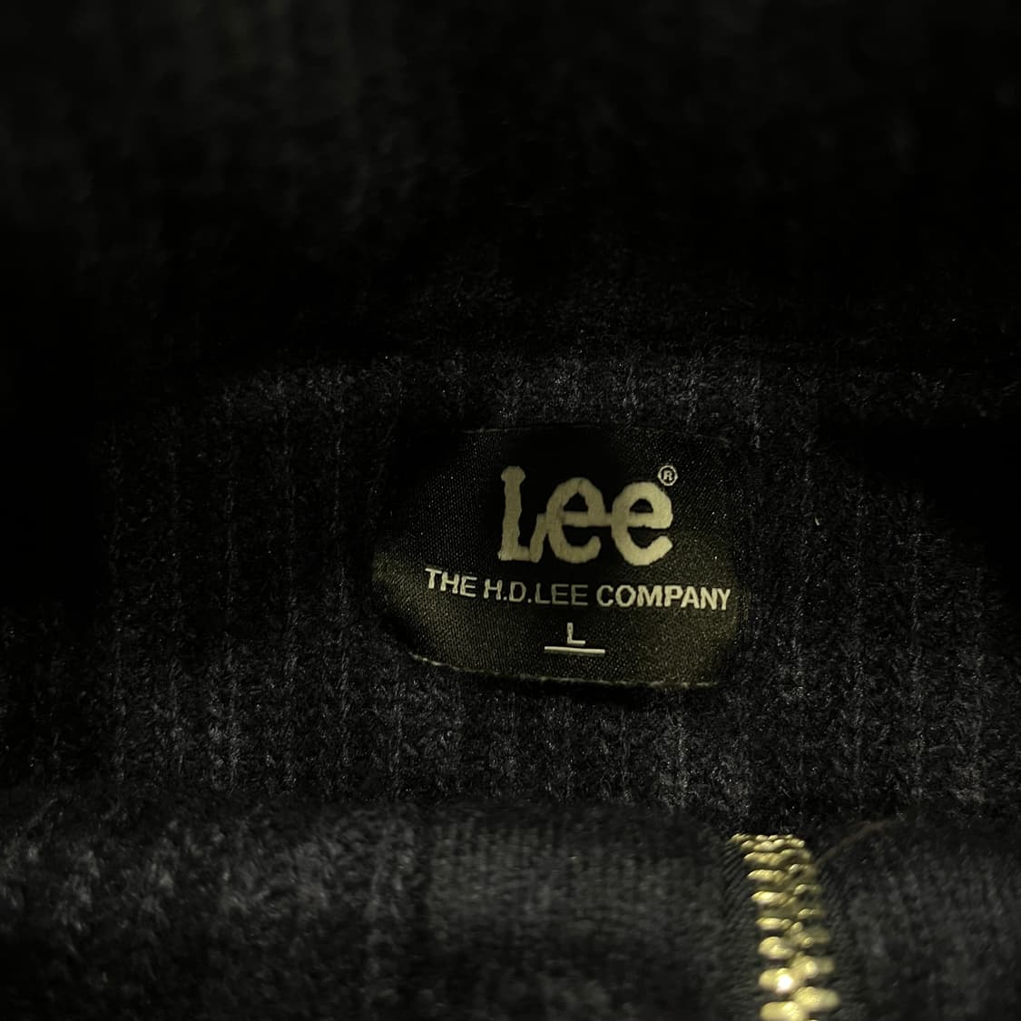 L lee 울 하이넥 반집업 니트 상품이미지5