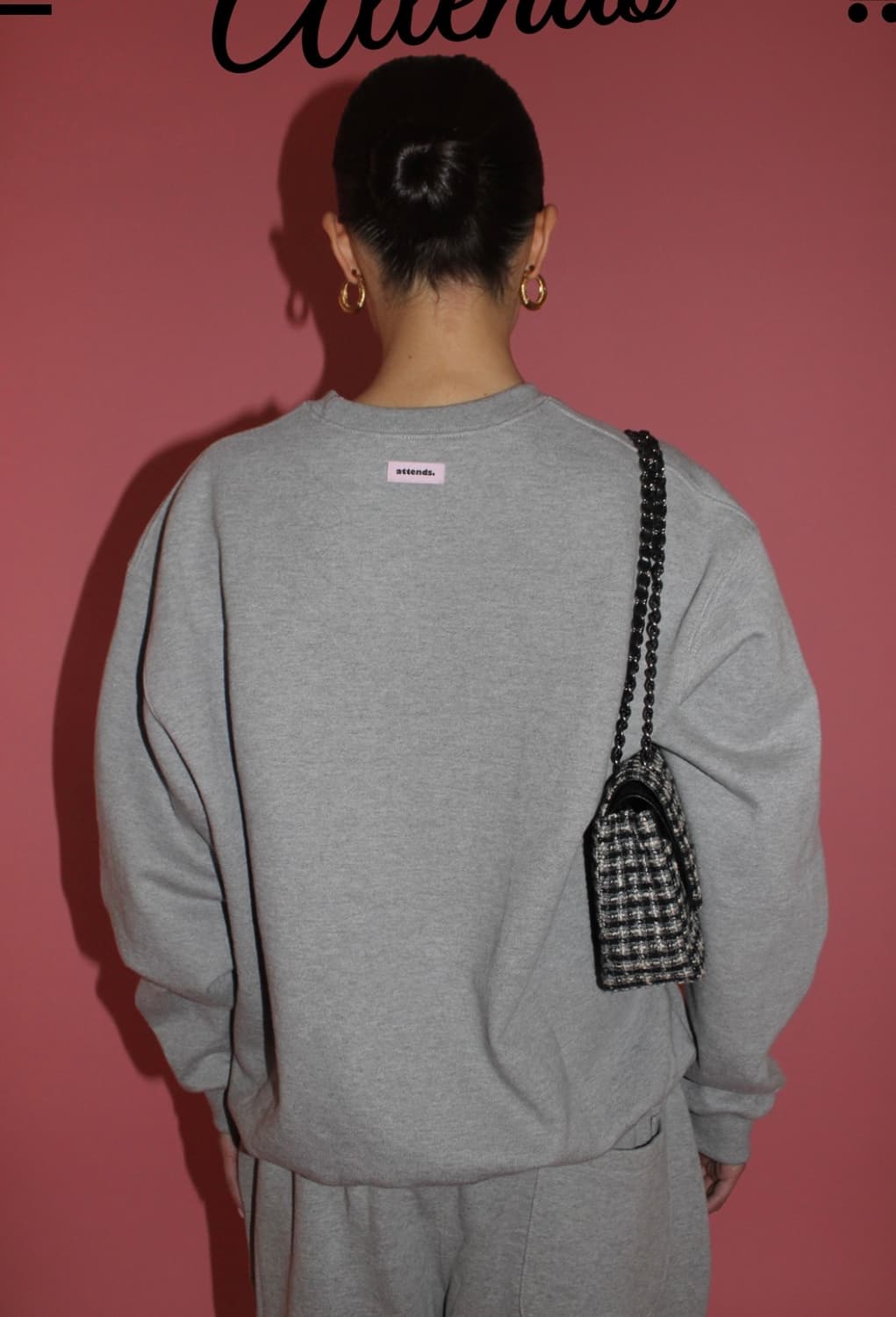 Attends 어텐즈 맨투맨 핑크 상품이미지3