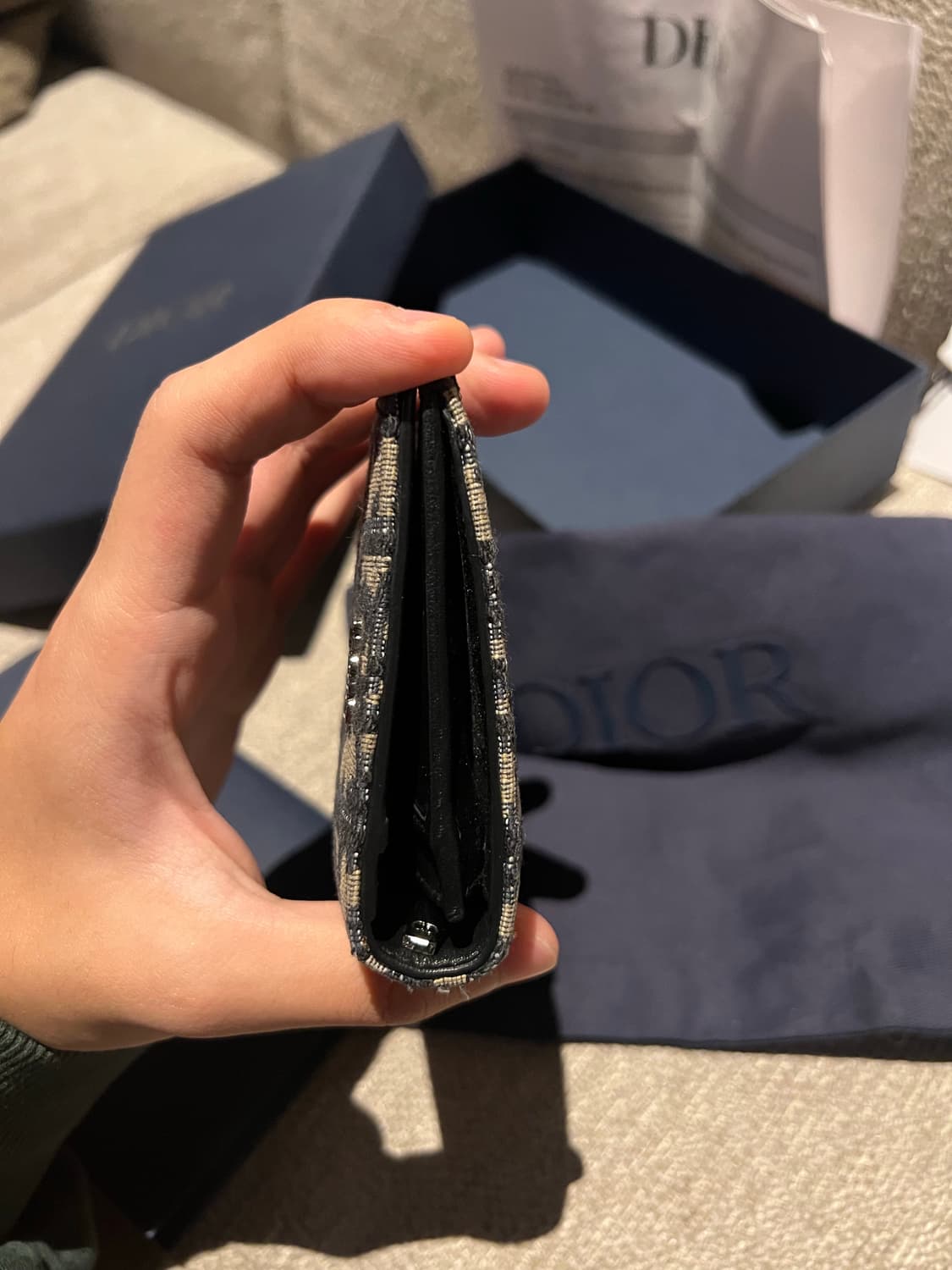 (풀구성 새상품급) 디올 오블리크 장지갑 상품이미지8