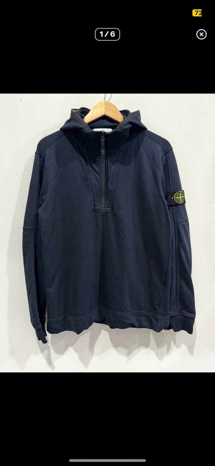 (첫번째 사진은 이전 판매자분 사진입니다) 스톤아일랜드 반집업후드 상품이미지1