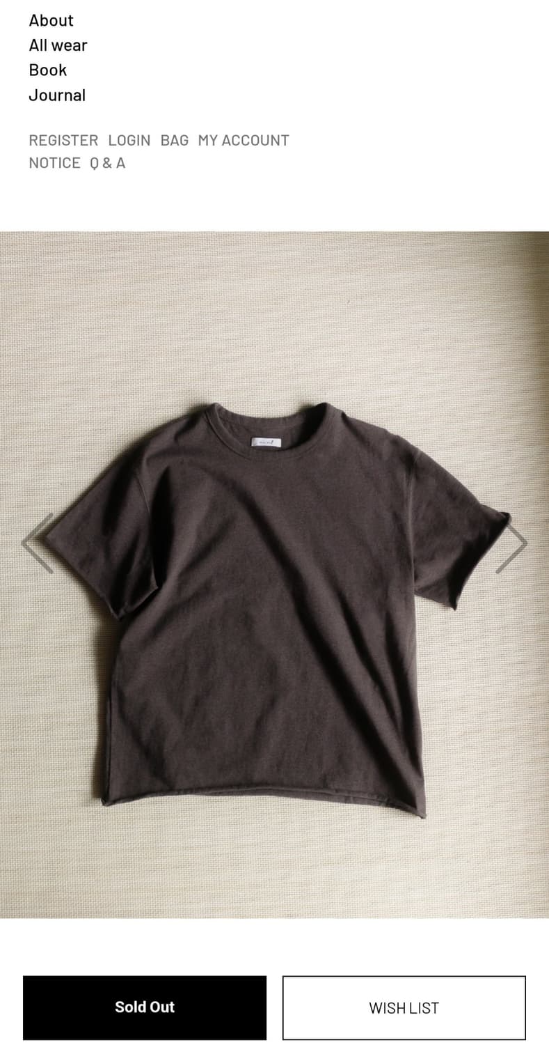 Loop hem tee (soil) 상품이미지1