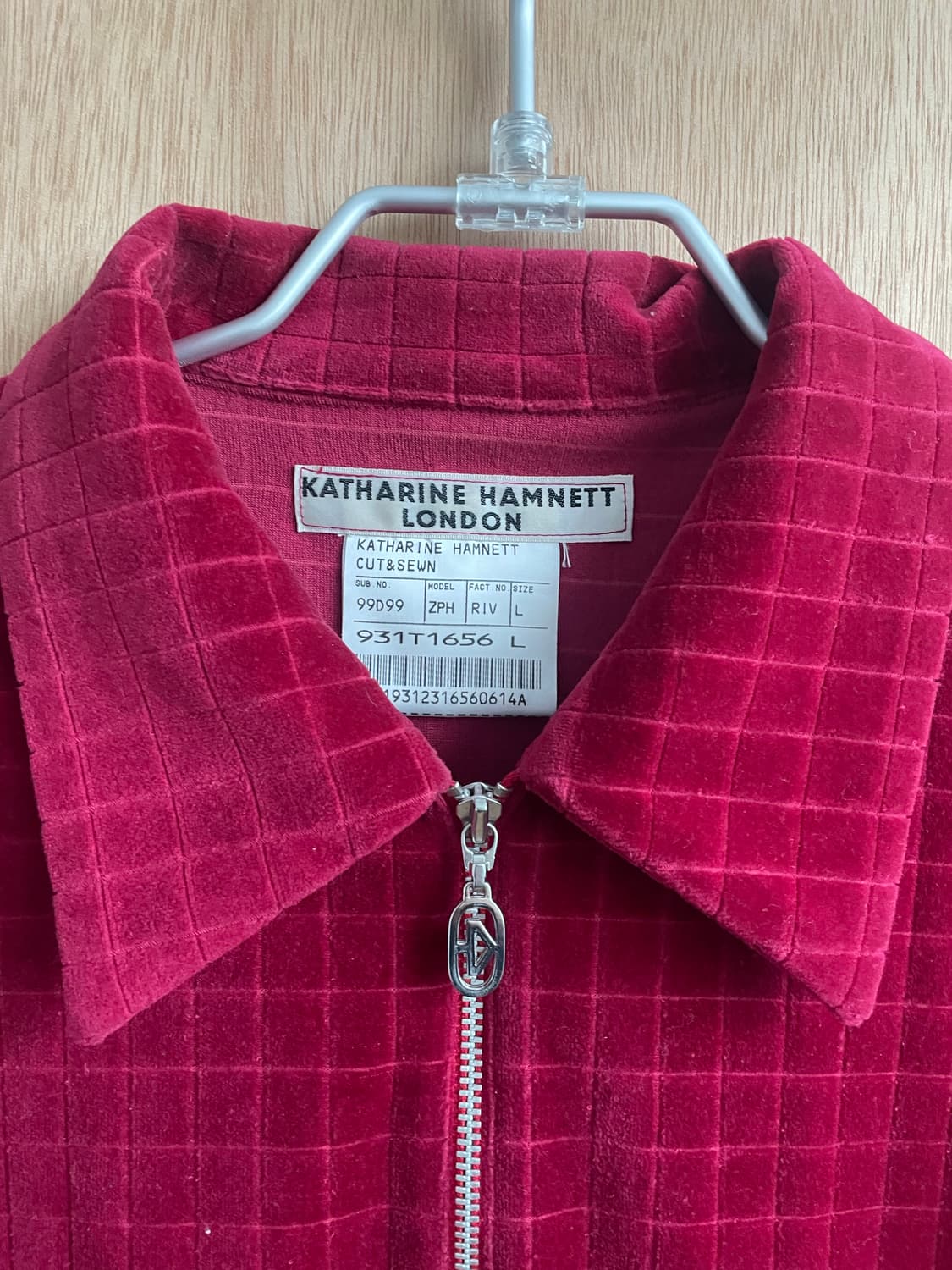 캐서린햄넷 벨루어 집업 자켓 상품이미지4