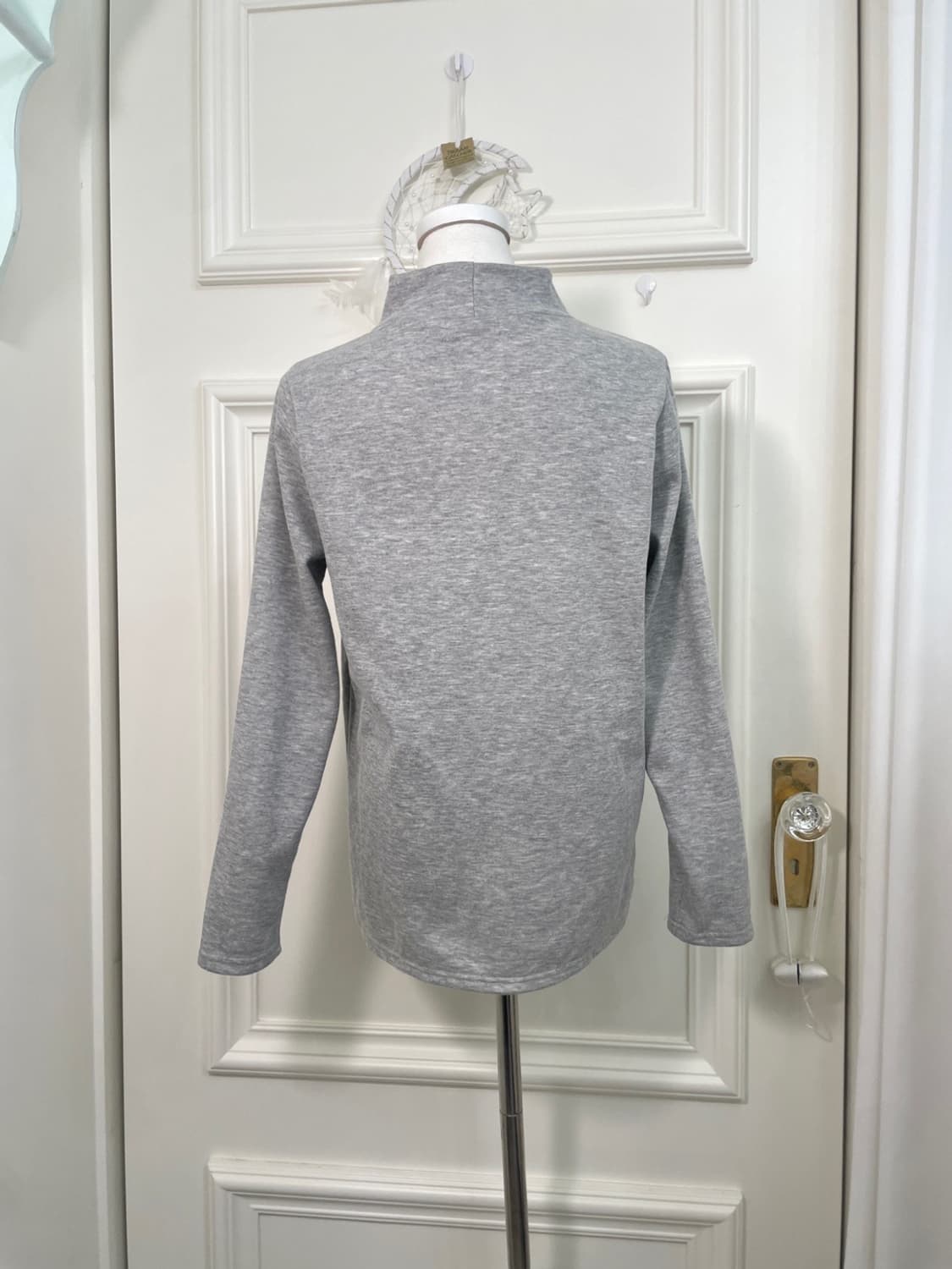 charcoal layered shirring puff sleeve wo 상품이미지10