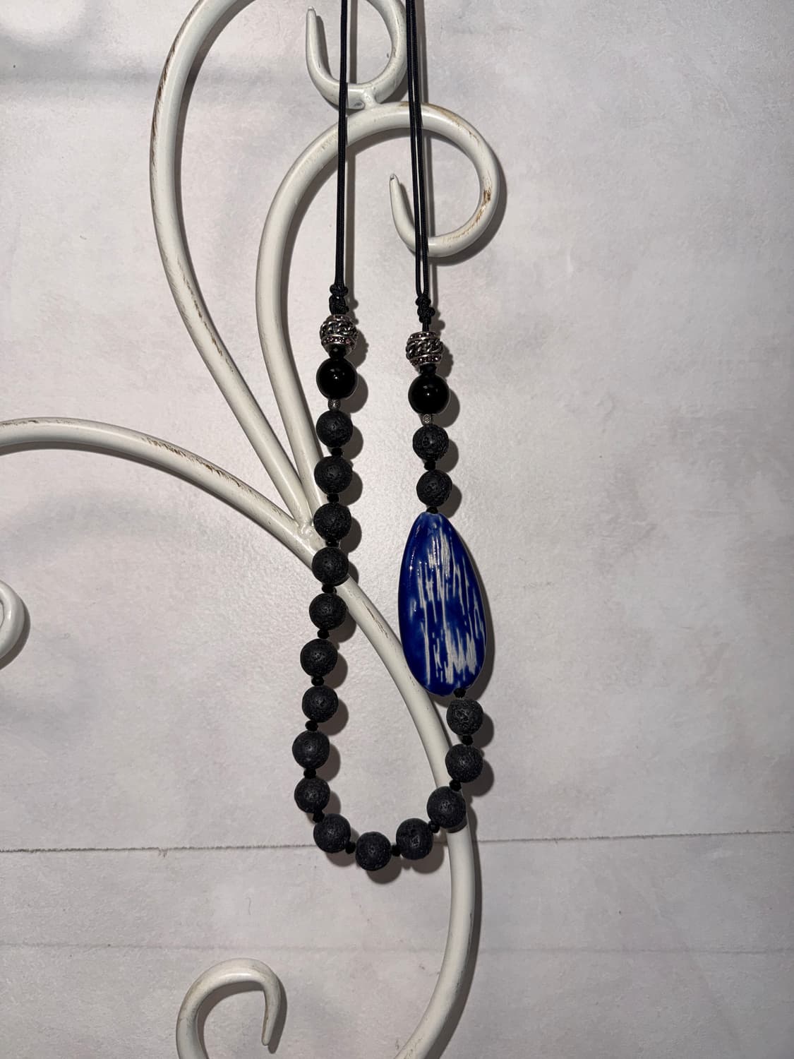 Blue oriental stone beads necklace  상품이미지5