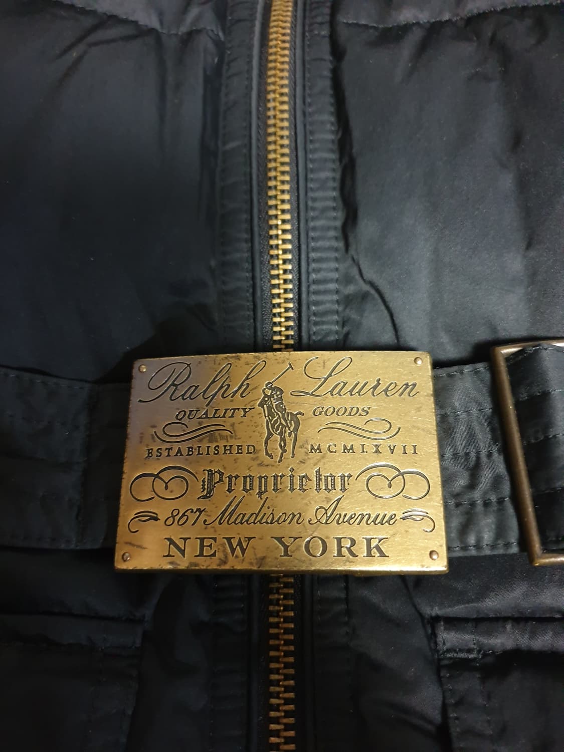 (두산) 폴로랄프로렌 10s 올드스쿨 구스다운 금장벨트 패딩 (S) 상품이미지3