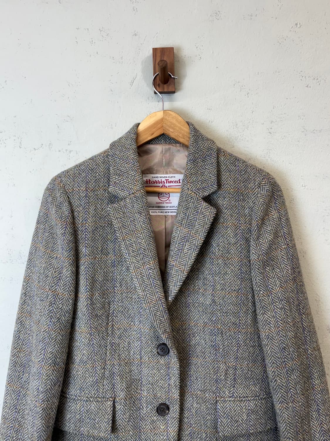 해리스트위드 빈티지 울 헤링본 블레이저 자켓 상품이미지2