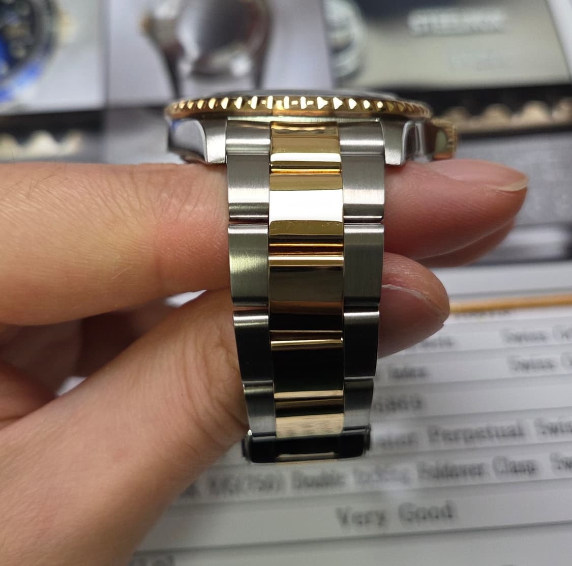 롤렉스 서브마리너 청콤 18K콤비 구구섭 16613 금버클 후기형 상품이미지5