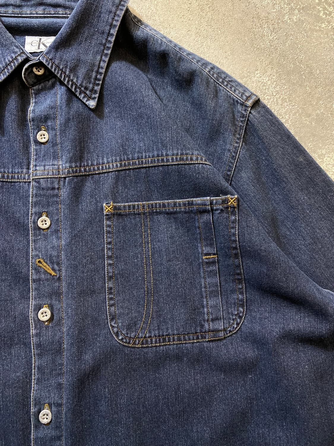 [105] 90-00s 캘빈클라인 빈티지 데님셔츠 상품이미지4