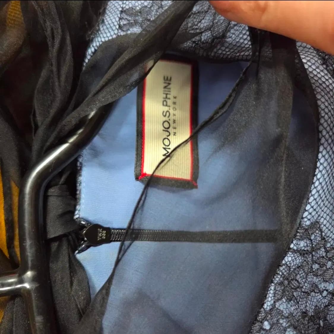 [MOJO.S.PHINE] 모조에스핀 블루 레이스 시스루 리본 원피스 상품이미지7