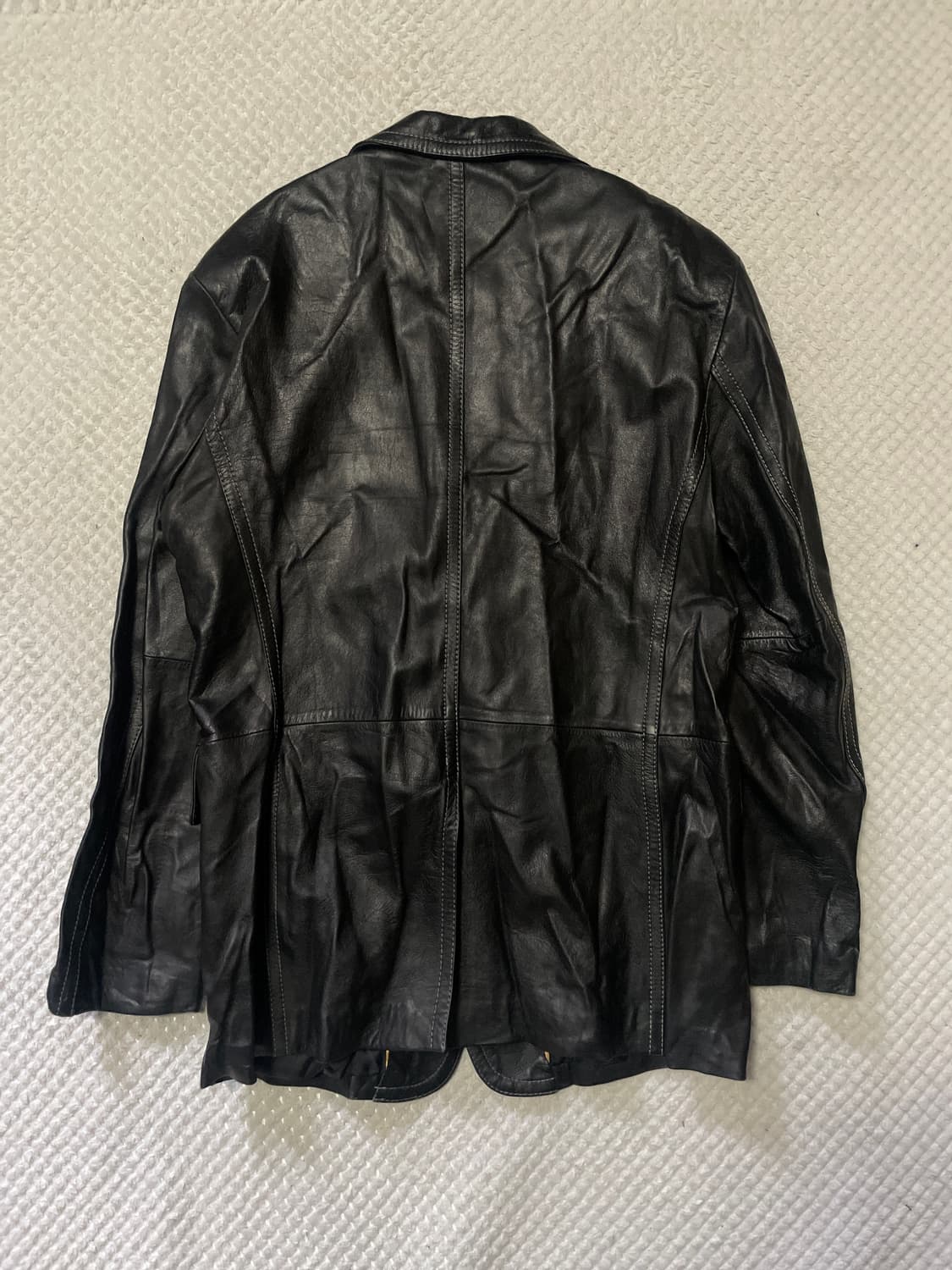 Juun.J 준지 정욱준 LONE 웨스턴 무드 램스킨 양가죽 레더 자켓 상품이미지2