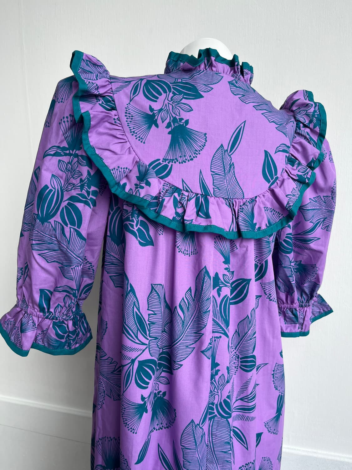 Hilo Hattie 프릴 카라 롱 원피스 상품이미지6