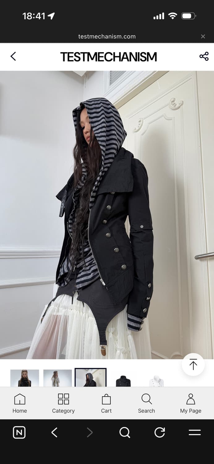 하이넥 메탈 버튼 재킷 상품이미지2