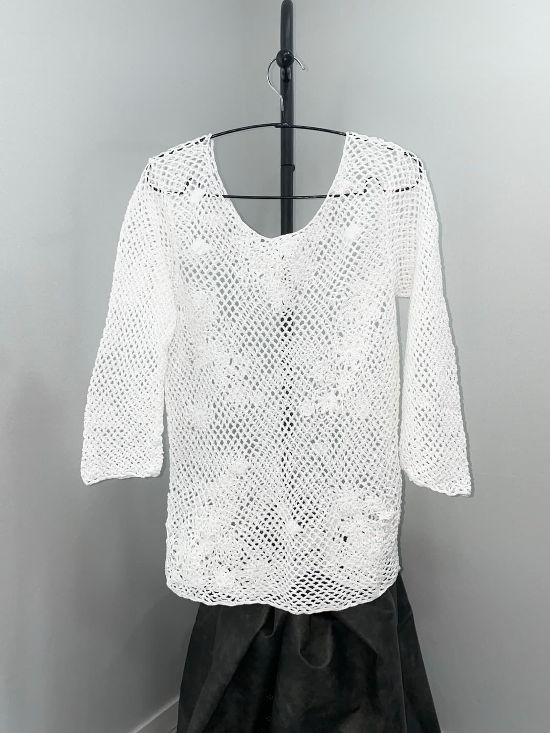 Beaded Crochet Knit Top 상품이미지3