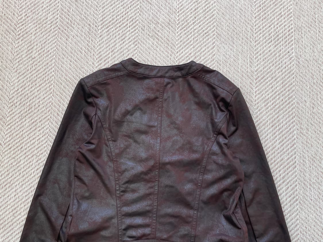 빈티지 크랙가공 브라운 집업 자켓 y2k goa  J04213 상품이미지10