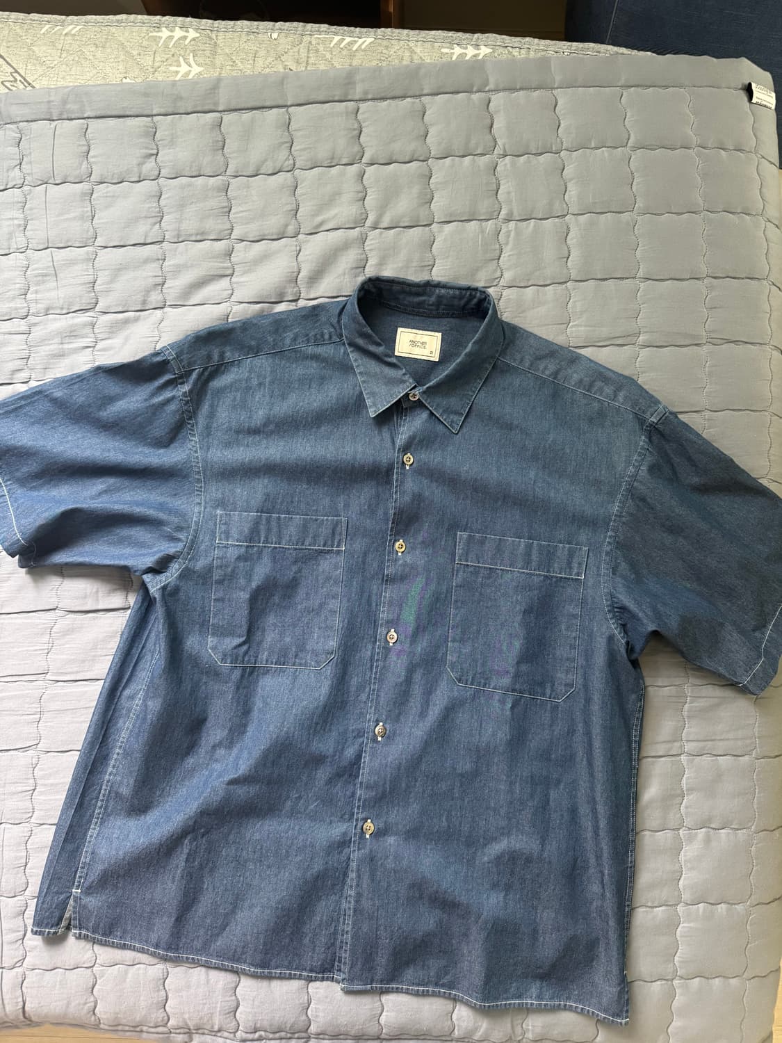 어나더오피스 인디고 데님셔츠 01 상품이미지1