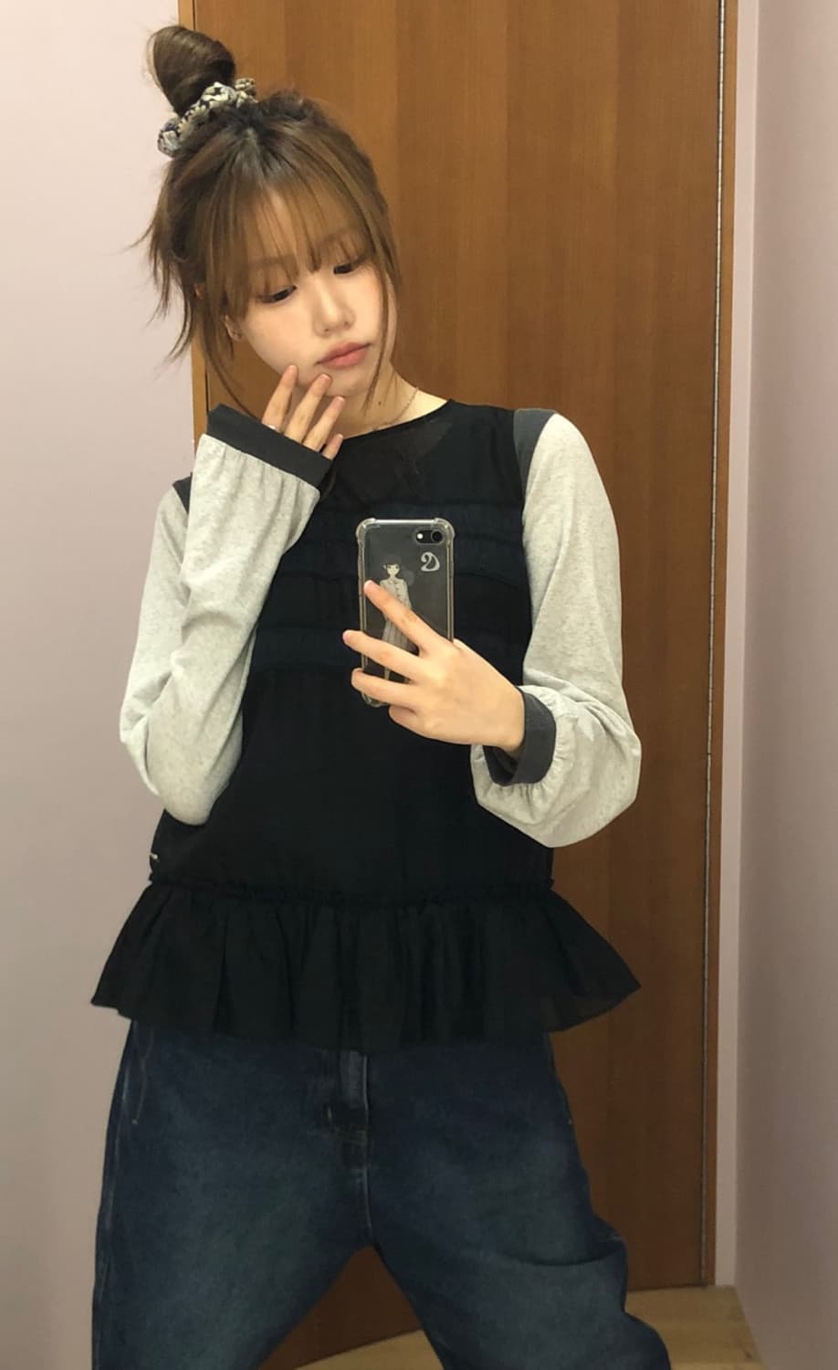 코이세이오 스너그 롱슬리브 챠콜 상품이미지1