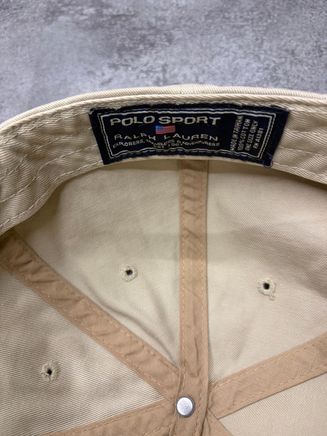 90s 폴로 랄프로렌 베이지 볼캡 모자 상품이미지6