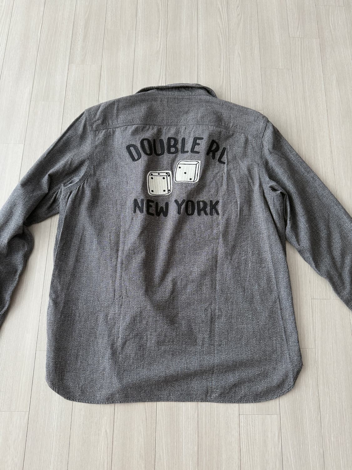 명작 rrl 더블알엘 주사위 로고 트윌 워크 셔츠 xl  상품이미지1