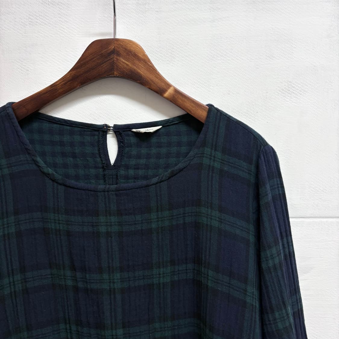 타탄체크 코튼 언발 모리걸 블라우스 JPN 상품이미지2