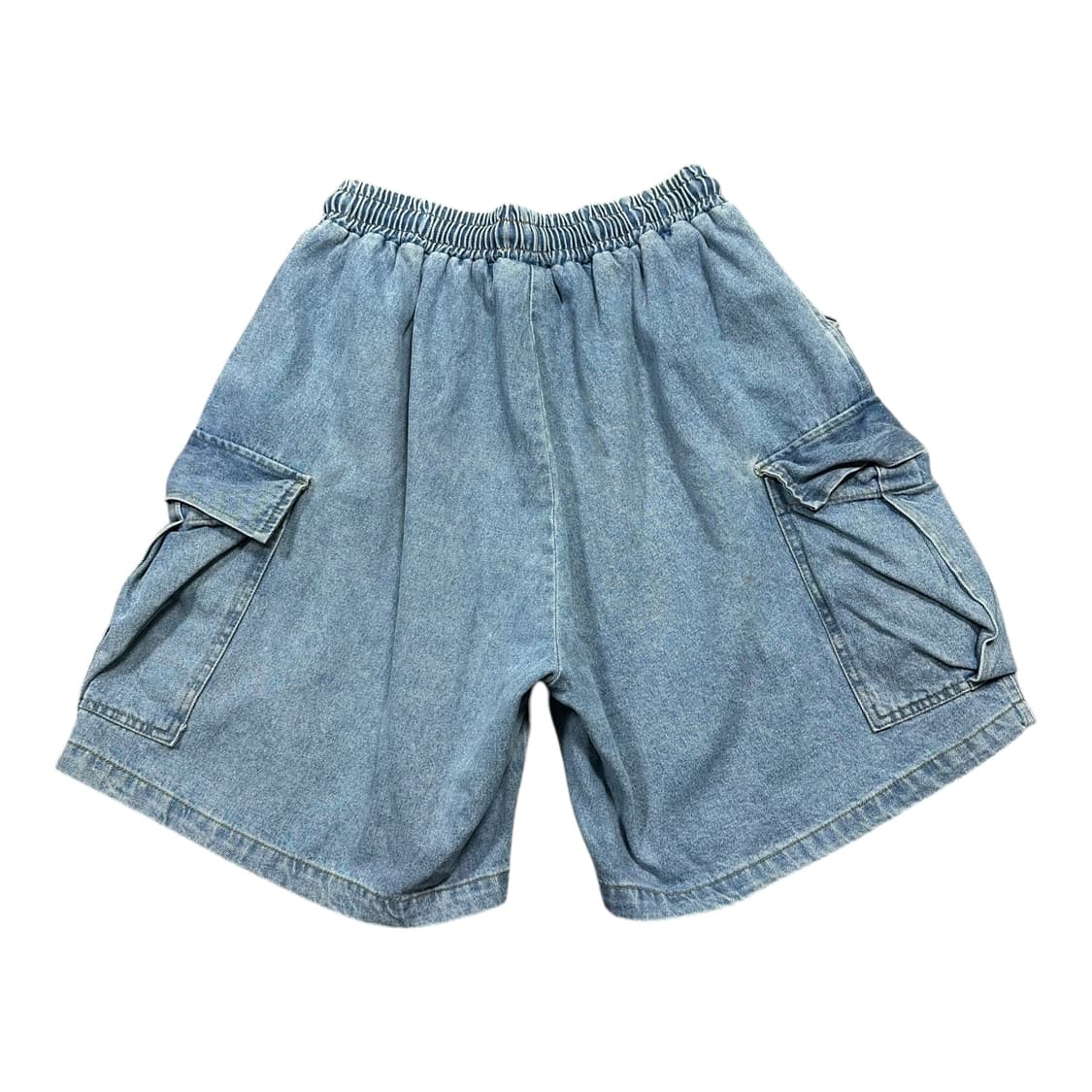 ✨ (바배) 빈티지 와이드 카고 밴딩 데님 팬츠 상품이미지2