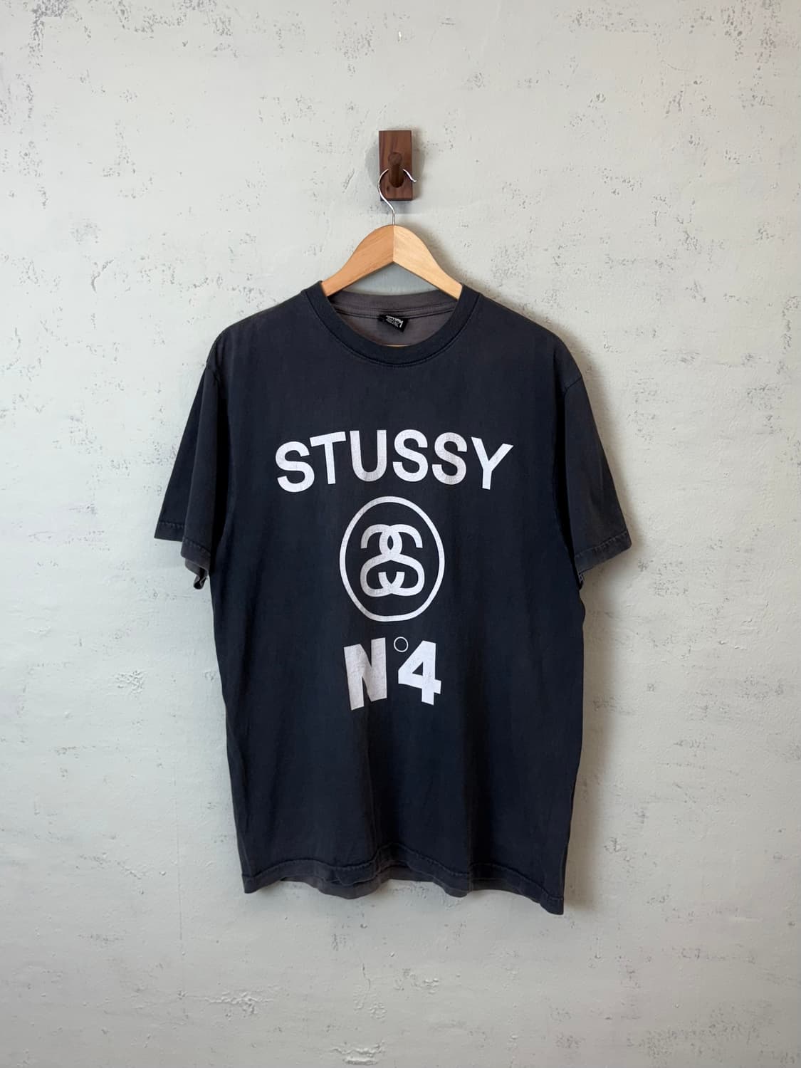 스투시 made in usa 빈티지 프린팅 반팔 블랙 상품이미지1