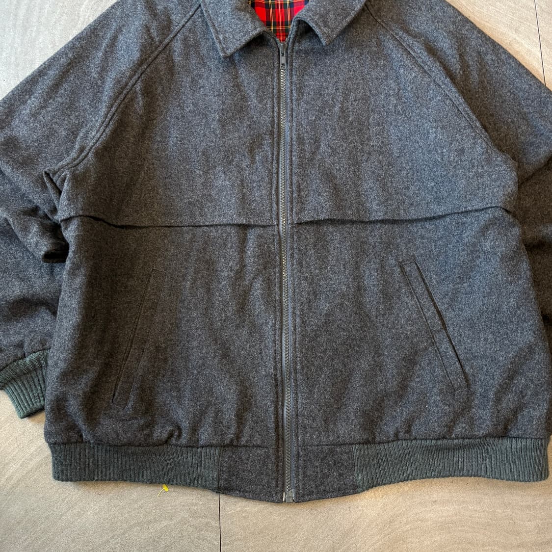 90s 90년대 미국 생산 펜들턴 그레이 울 블루종 자켓 상품이미지4
