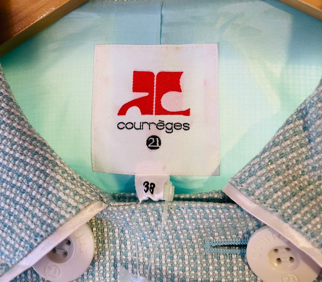 꾸레쥬 90년대 트위드 크롭 자켓 (데드스탁) 상품이미지3