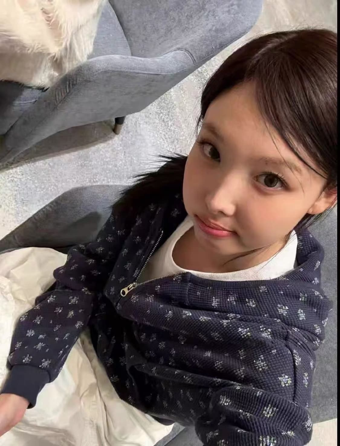 (셋업) 레터프롬문 앤디 플라워 와플 트레이닝 상품이미지3