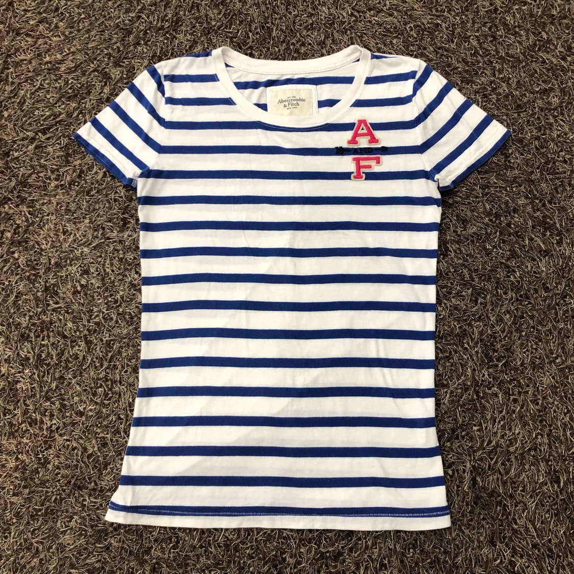 아베크롬비 딱붙 스트라이프 반팔 티셔츠 상품이미지1