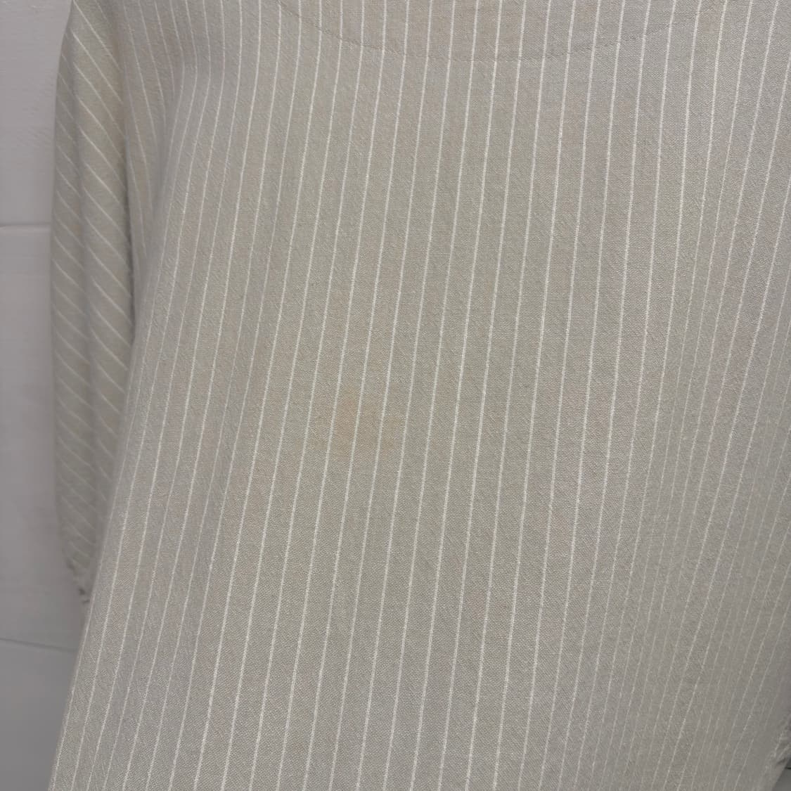 스트라이프 언발 셔링 러블리 모리 반팔 블라우스 상품이미지4