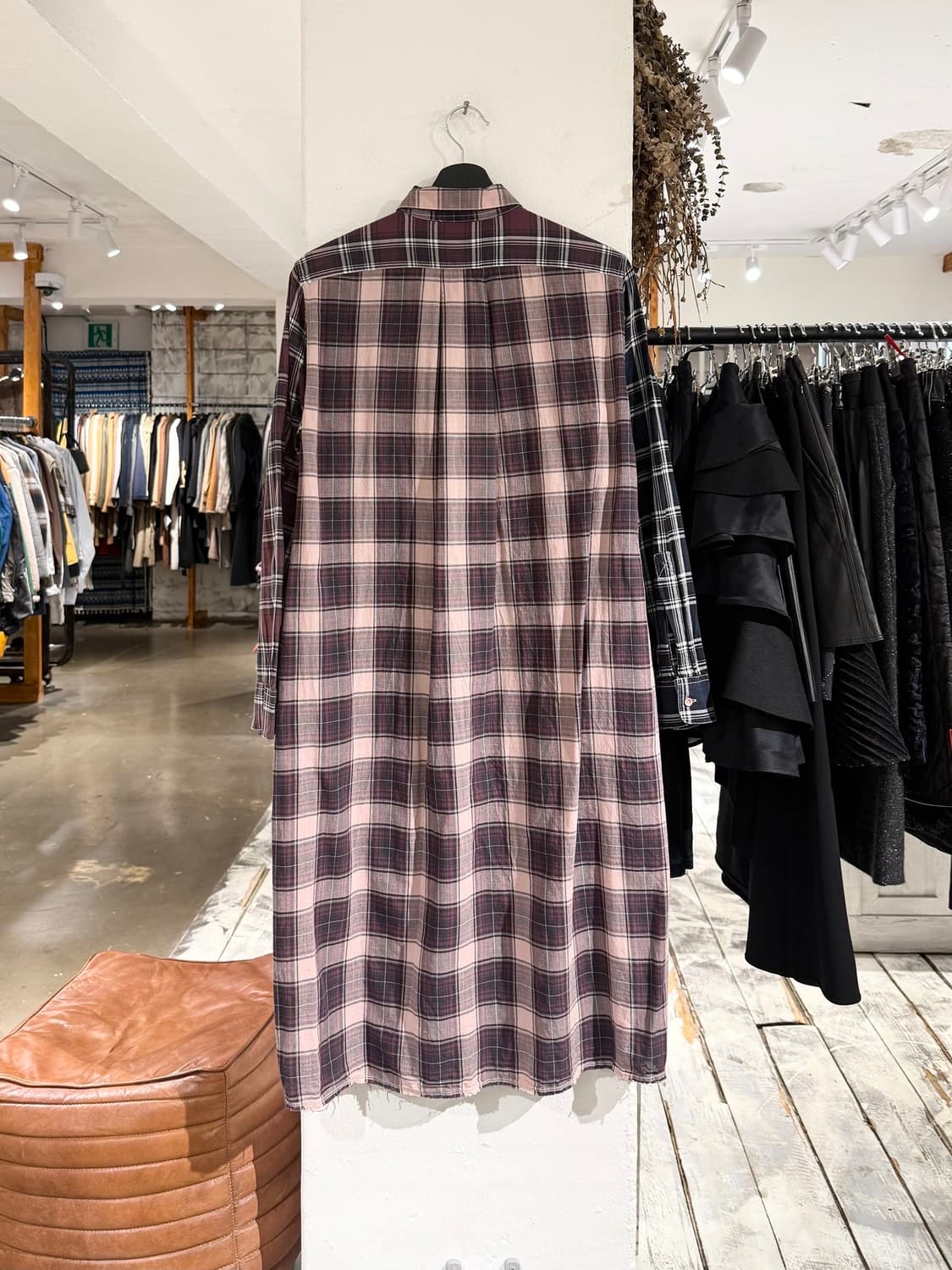 디젤 패치워크 체크 셔츠 원피스 상품이미지4