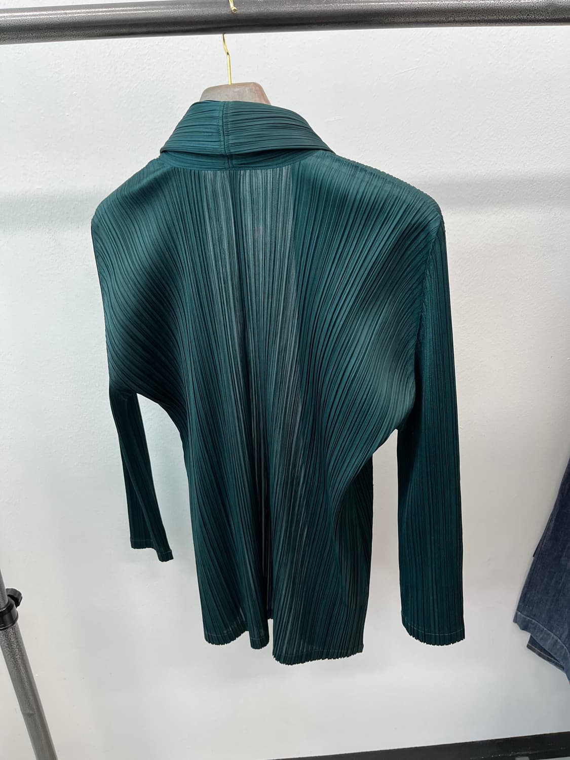 여) 플리츠플리즈 딥그린 숄 가디건  상품이미지9