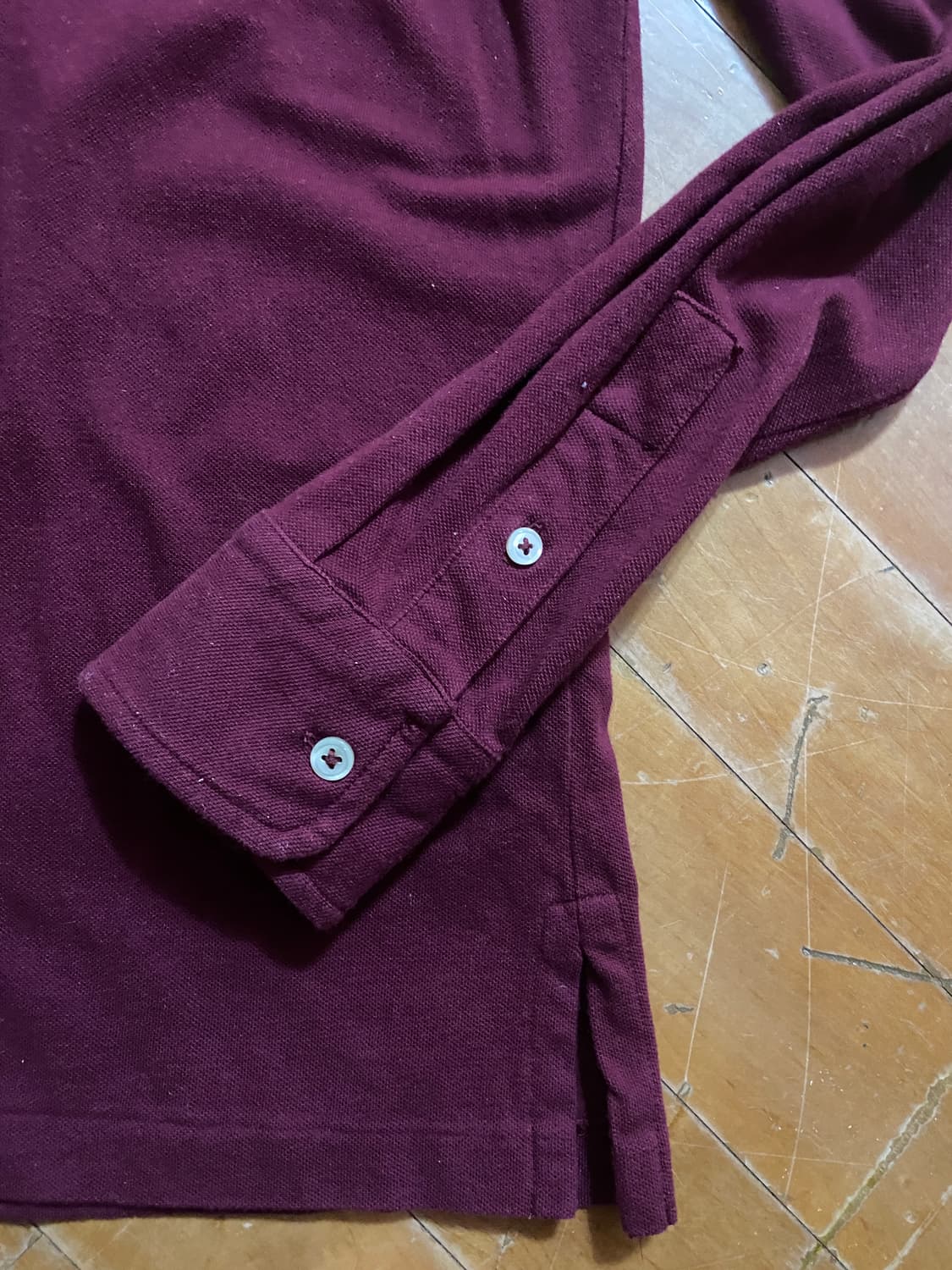 폴로 랄프로렌 버건디 긴팔 카라티 M (100) 상품이미지4