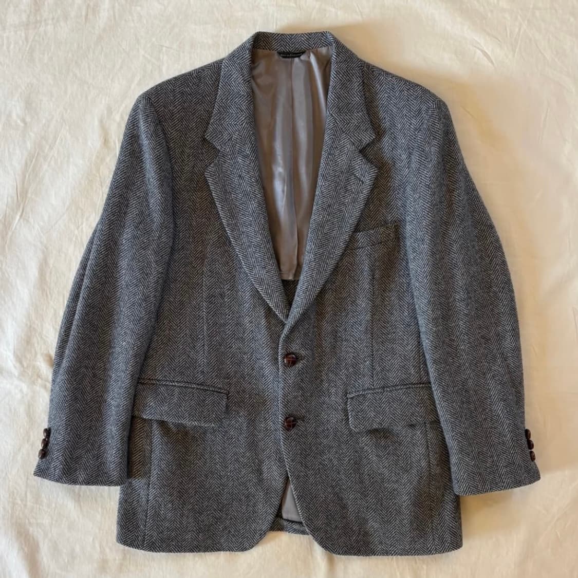 (100) 70s USA Coat Tails 울 헤링본 트위드 2B 자켓 상품이미지1